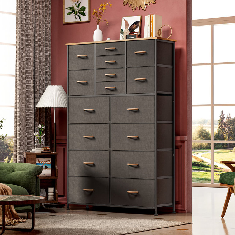 White dresser with 2024 black drawers